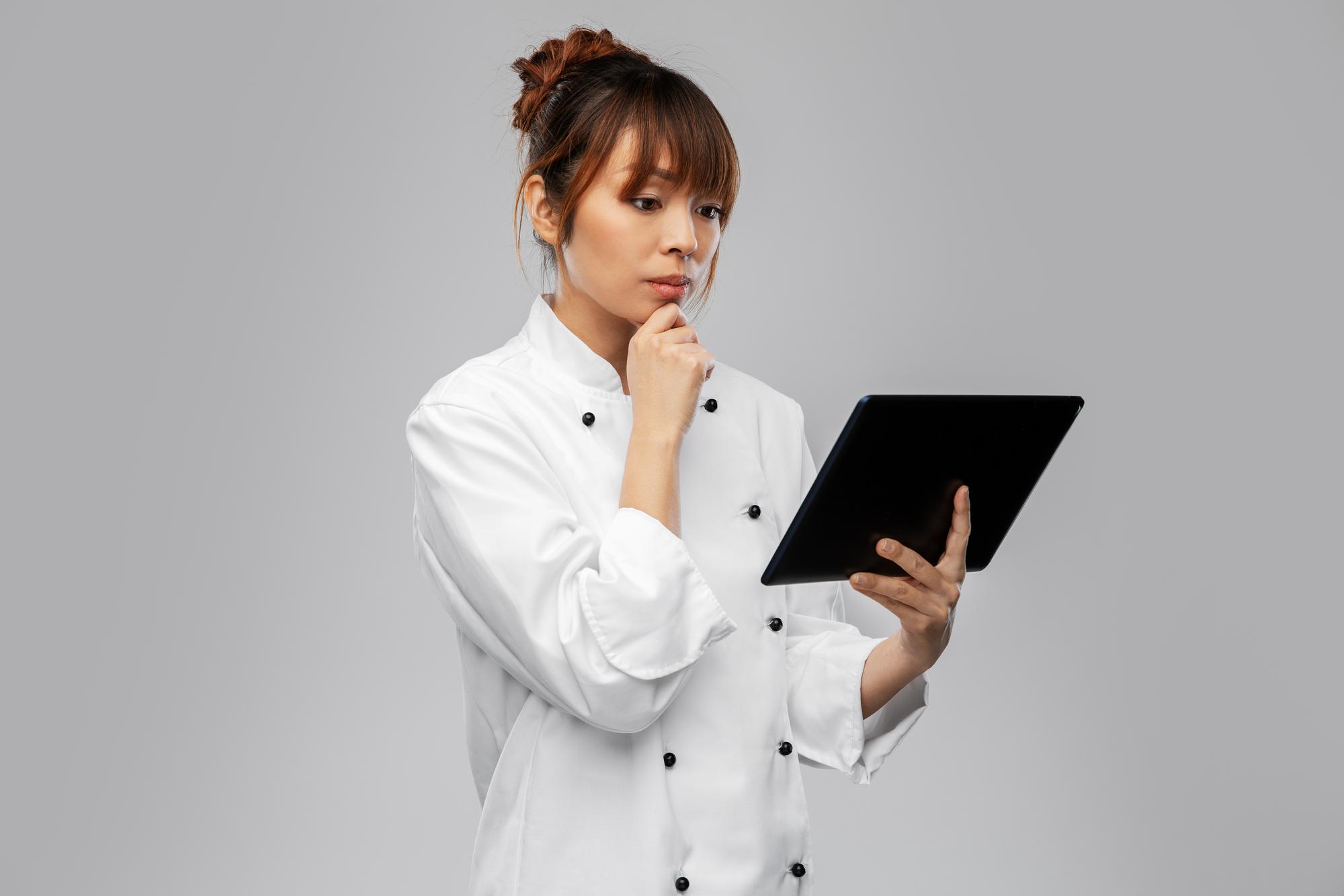Consultation in futuristic kitchen